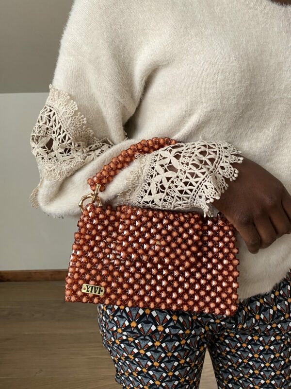 Sac en perles - Marron - Taille S – Image 3