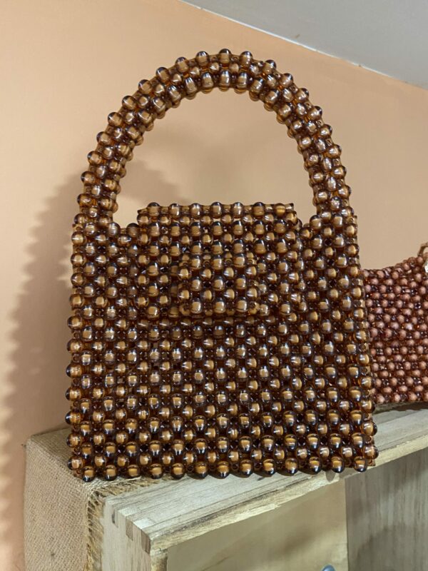 Sac en perles - Marron - Taille M